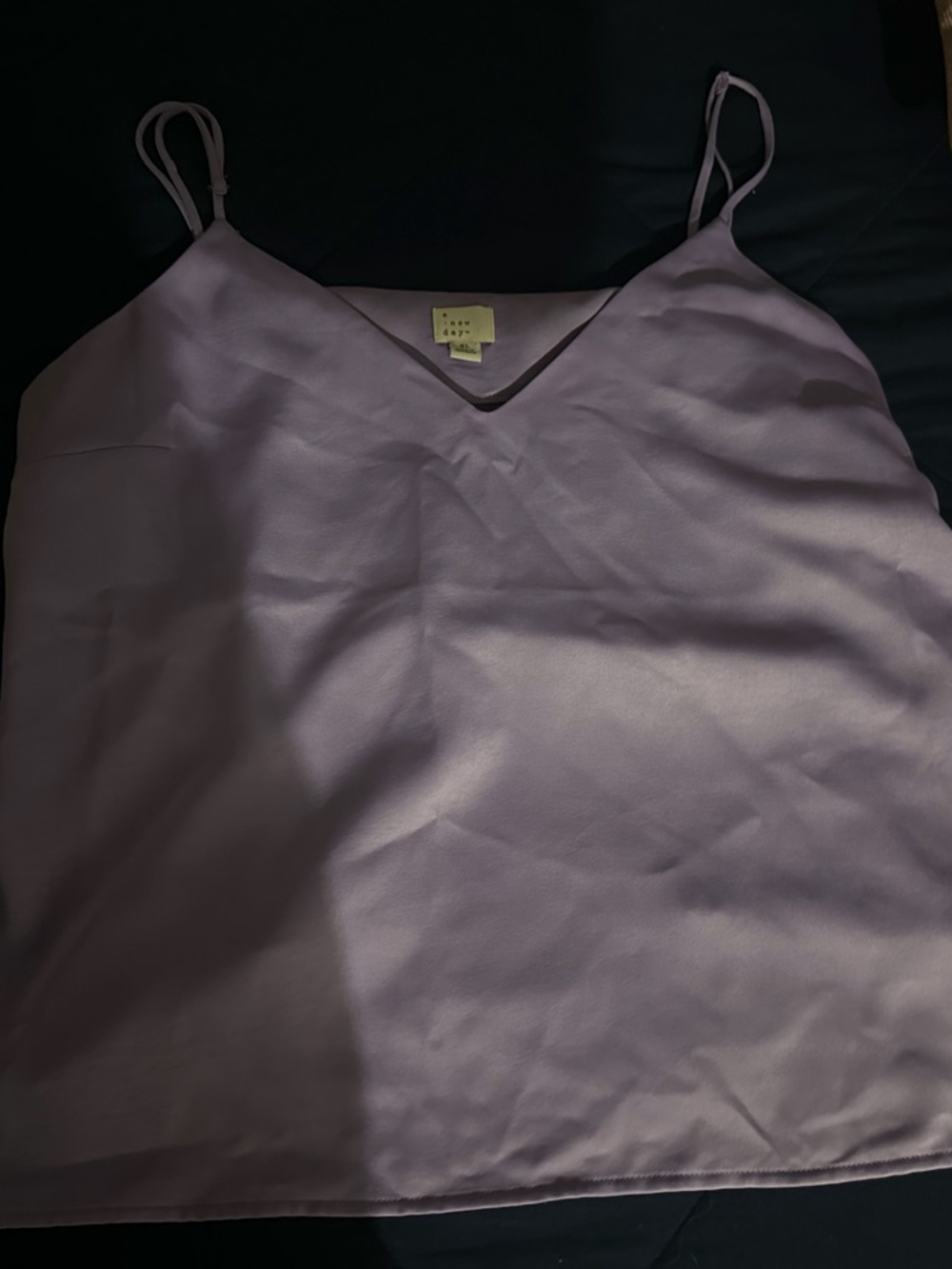 Lilac Satin V-Neck Cami